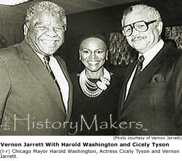 Vernon Jarrett with Harold Washington