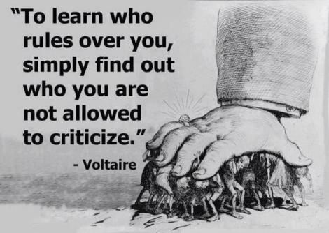 Who rules over you Voltaire
